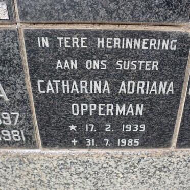 OPPERMAN Catharina Adriana 1939-1985