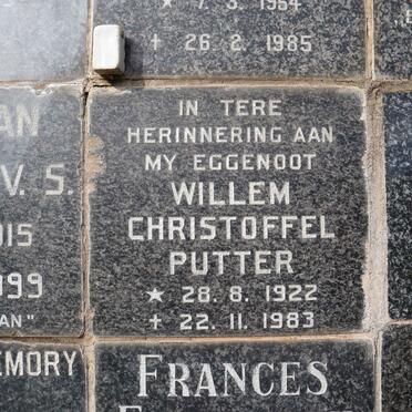 PUTTER Willem Christoffel 1922-1983