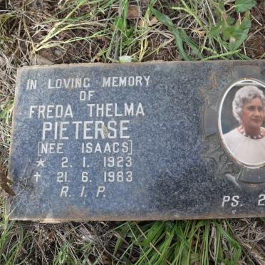 PIETERSE Freda Thelma nee ISAACS 1923-1983