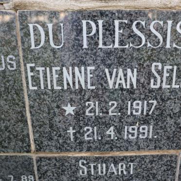 PLESSIS Etienne van Selm, du 1917-1991