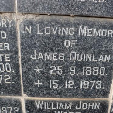 QUINLAN James 1880-1973