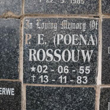 ROSSOUW P.E. 1955-1983