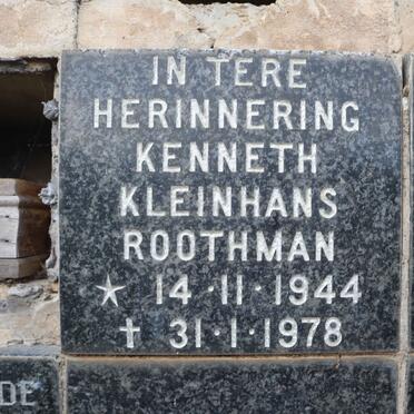 ROOTHMAN Kenneth Kleinhans 1944-1978