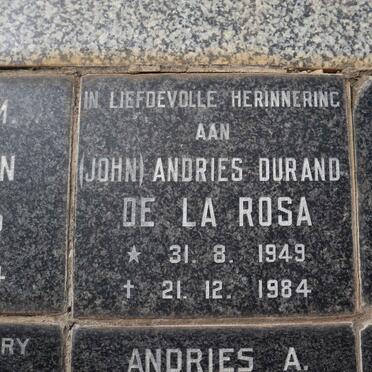 ROSA John Andries Durand, de la 1949-1984