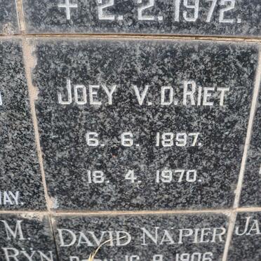 RIET Joey, v.d. 1897-1970