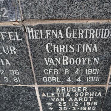ROOYEN Helena Gertruida Christina, van 1901-1981
