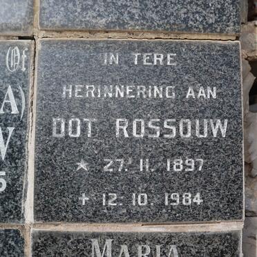 ROSSOUW Dot 1897-1984