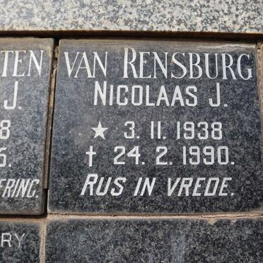 RENSBURG Nicolaas J., van 1938-1990