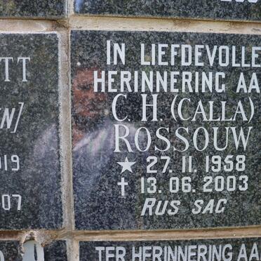 ROSSOUW C.H. 1958-2003