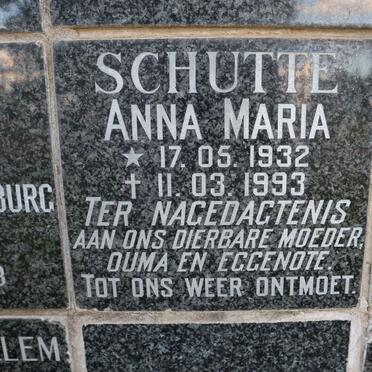 SCHUTTE Anna Maria 1932-1993