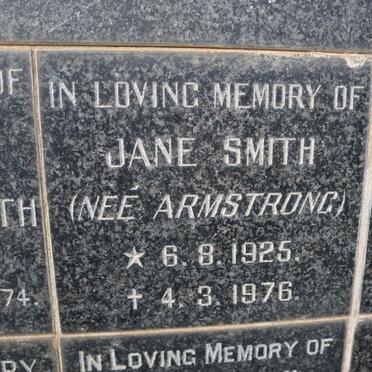 SMITH Jane nee ARMSTRONG 1925-1976