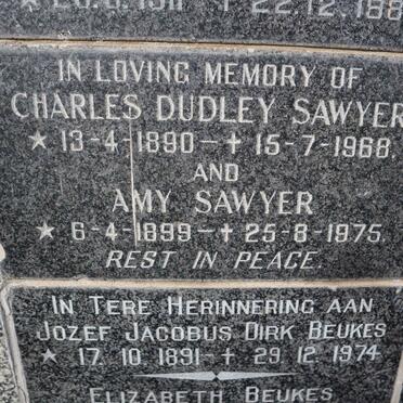SAWYER Charles Dudley 1890-1968 &amp; Amy 1899-1975
