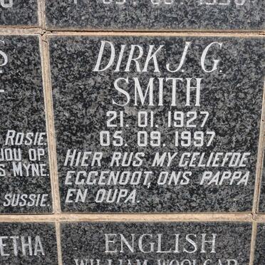 SMITH Dirk J.G. 1927-1997