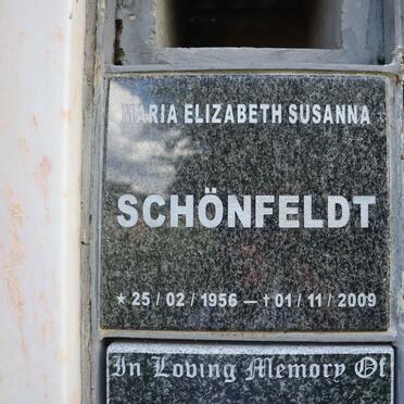 SCHONFELDT Maria Elizabeth Susanna 1956-2009