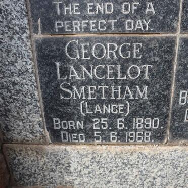 SMETHAM George Lancelot 1890-1968