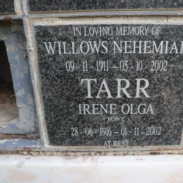 TARR Willows Nehemiah 1911-2002 &amp; Irene Olga ROWE 1916-2002