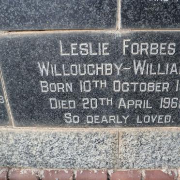 WILLIAMS Leslie Forbes, WILLOUGHBY 1911-1969