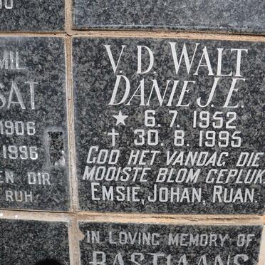 WALT Danie J.E., v.d. 1952-1995