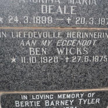 WICKS Ben 1928-1975