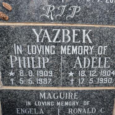 YAZBEK Philip 1909-1987 &amp; Adele 1904-1990
