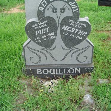 BOUILLON Piet 1945-2001 &amp; Hester 1948-