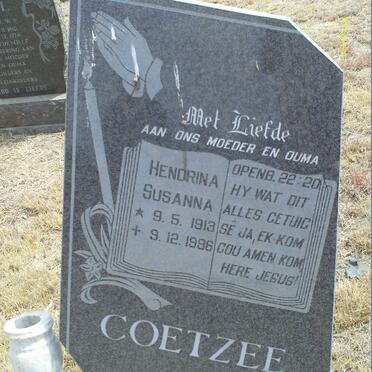 COETZEE Hendrina Susanna 1913-1996