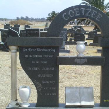 COETZEE Jacobus Johannes Marthinus 1940-1975