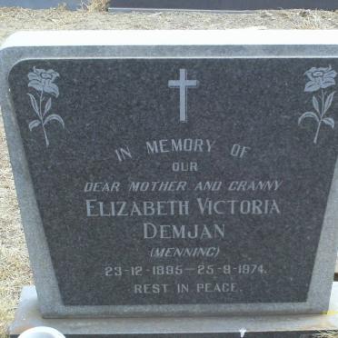 DEMJAN Elizabeth Victoria nee MENNING 1895-1974