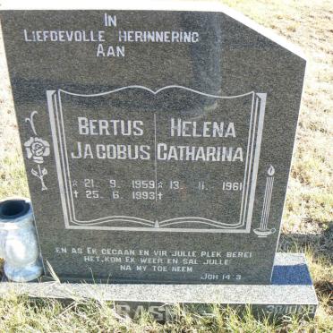 ERASMUS Bertus Jacobus 1959-1993 &amp; Helena Catharina 1961-