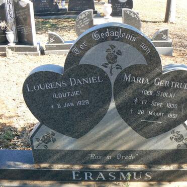 ERASMUS Lourens Daniel 1929- &amp; Maria Gertruida STOLK 1930-1991