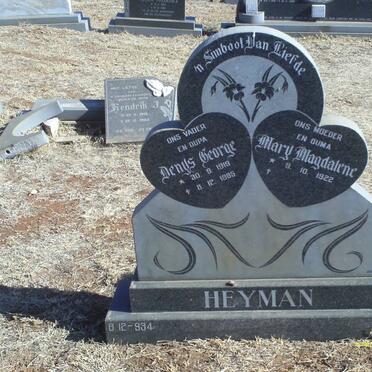 HEYMAN Denys George 1918-1985 &amp; Mary Magdalene 1922-