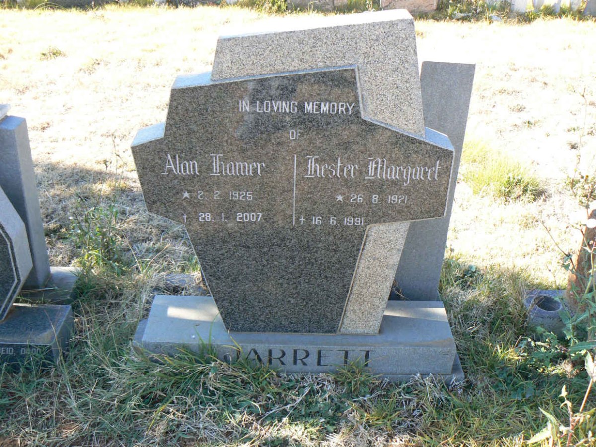JARRETT Alan Hamer 1925-2007 & Hester Margaret 1921-1991