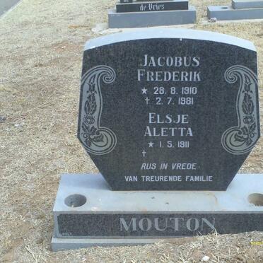 MOUTON Jacobus Frederik 1910-1981 &amp; Elsje Aletta 1911-