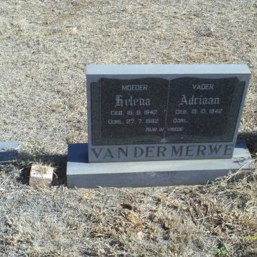 MERWE Adriaan, van der 1942- &amp; Helena 1942-1982