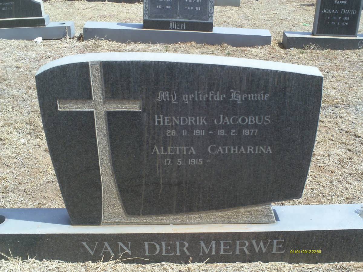 MERWE Hendrik Jacobus, van der 1911-1977 & Aletta Catharina 1915-