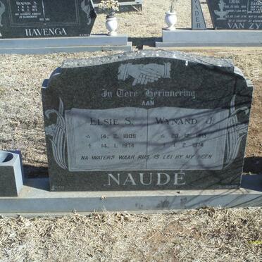 NAUDE Wynand J. 1915-1974 &amp; Elise S. 1909-1974