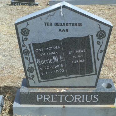 PRETORIUS Corrie M.E. 1908-1993