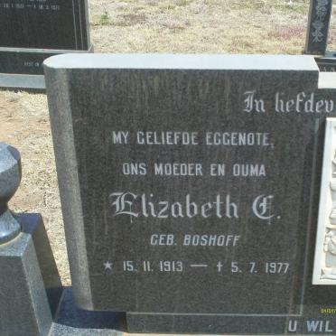 ROODT Elizabeth C. nee BOSHOFF 1913-1977
