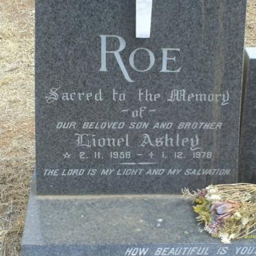 ROE Lionel Ashley 1958-1978