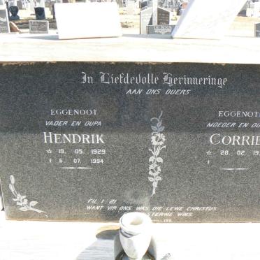 ROODT Hendrik 1929-1994 &amp; Corrie 1932-