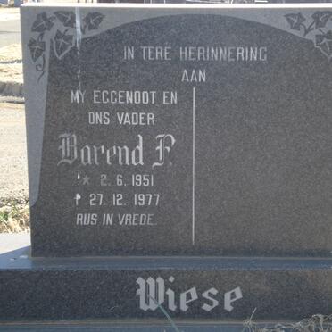 WIESE Barend F. 1951-1977