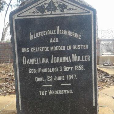 MULLER Daniellina Johanna nee PRINSLOO 1858-1947