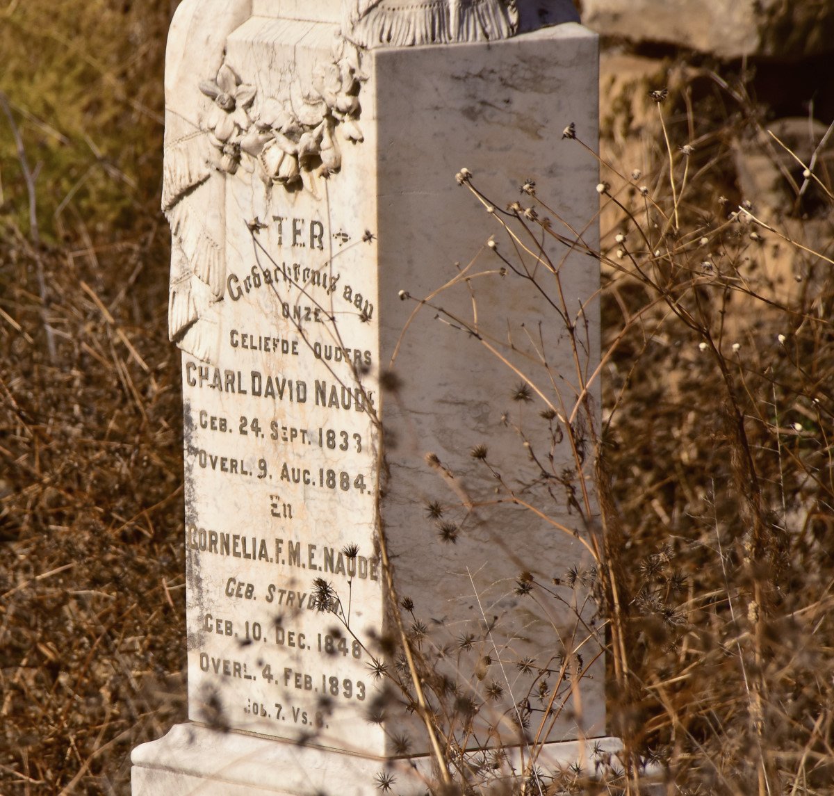 NAUDE Charl David 1833-1884 & Cornelia F.M.E. STRYDOM 1848-1893