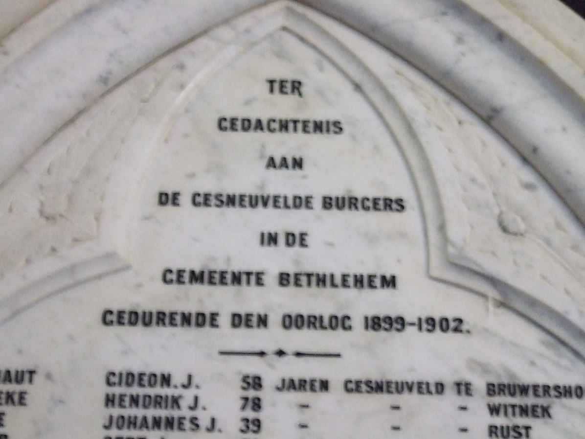 3. Anglo-Boer Oorlog Gedenkplaat