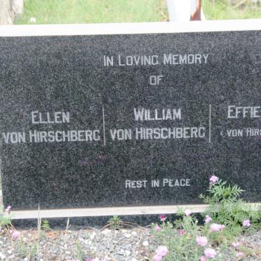 HIRSCHBERG William, von :: VON HIRSCHBERG Ellen :: MANN Effie, VON HIRSCHBERG