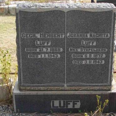 LUFF Cecil Herbert 1868-1943 &amp; Johanna Magrita STAPELBERG 1872-1943