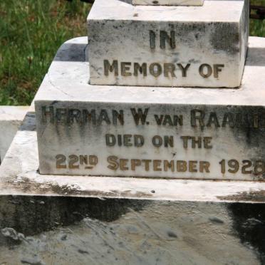 RAALTE Herman W., van -1928