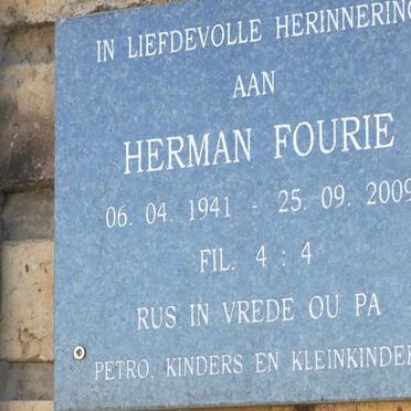 FOURIE Herman 1941-2009