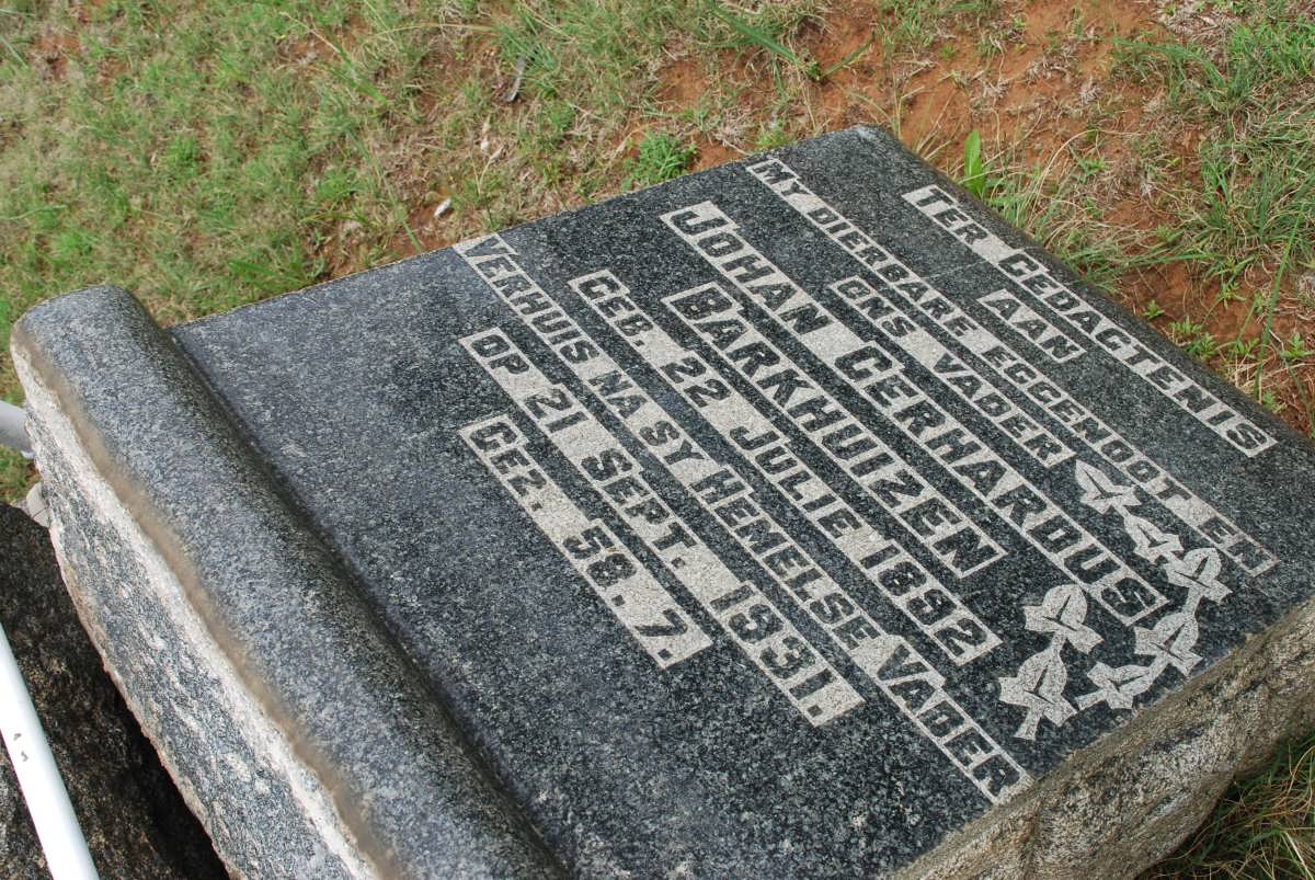 BARKHUIZEN Johan Gerhardus 1892-1931