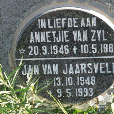ZYL Annetjie, van 1946-1987 :: VAN JAARSVELD Jan 1948-1993